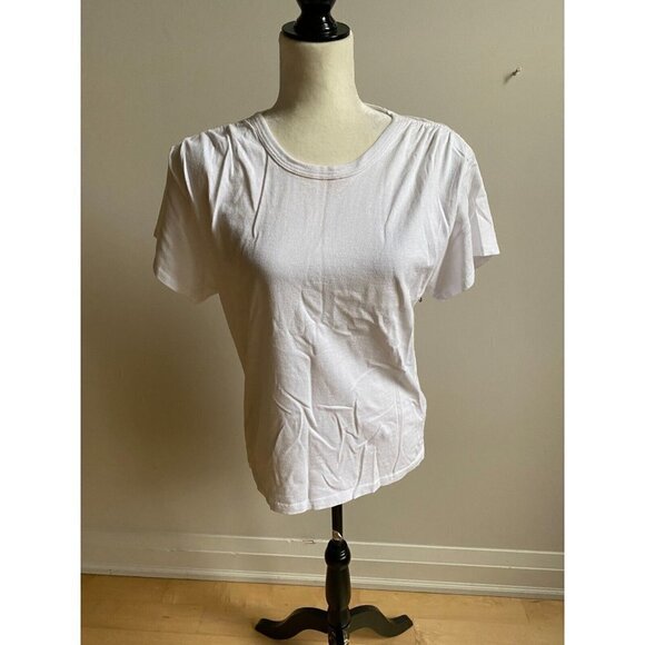CITIZEN Of Humanity BNWOT Sz XSmall "Cecilia" White Tshirt NEW Padded Shoulders - Picture 2 of 9